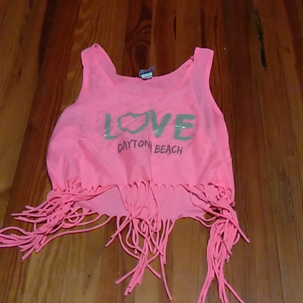 Pink Daytona beach crop top